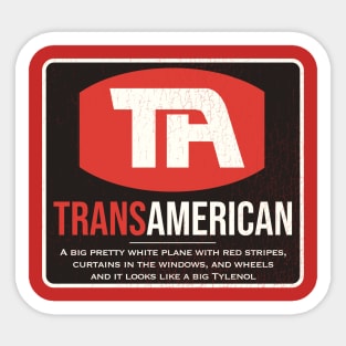 Trans American Airlines Sticker